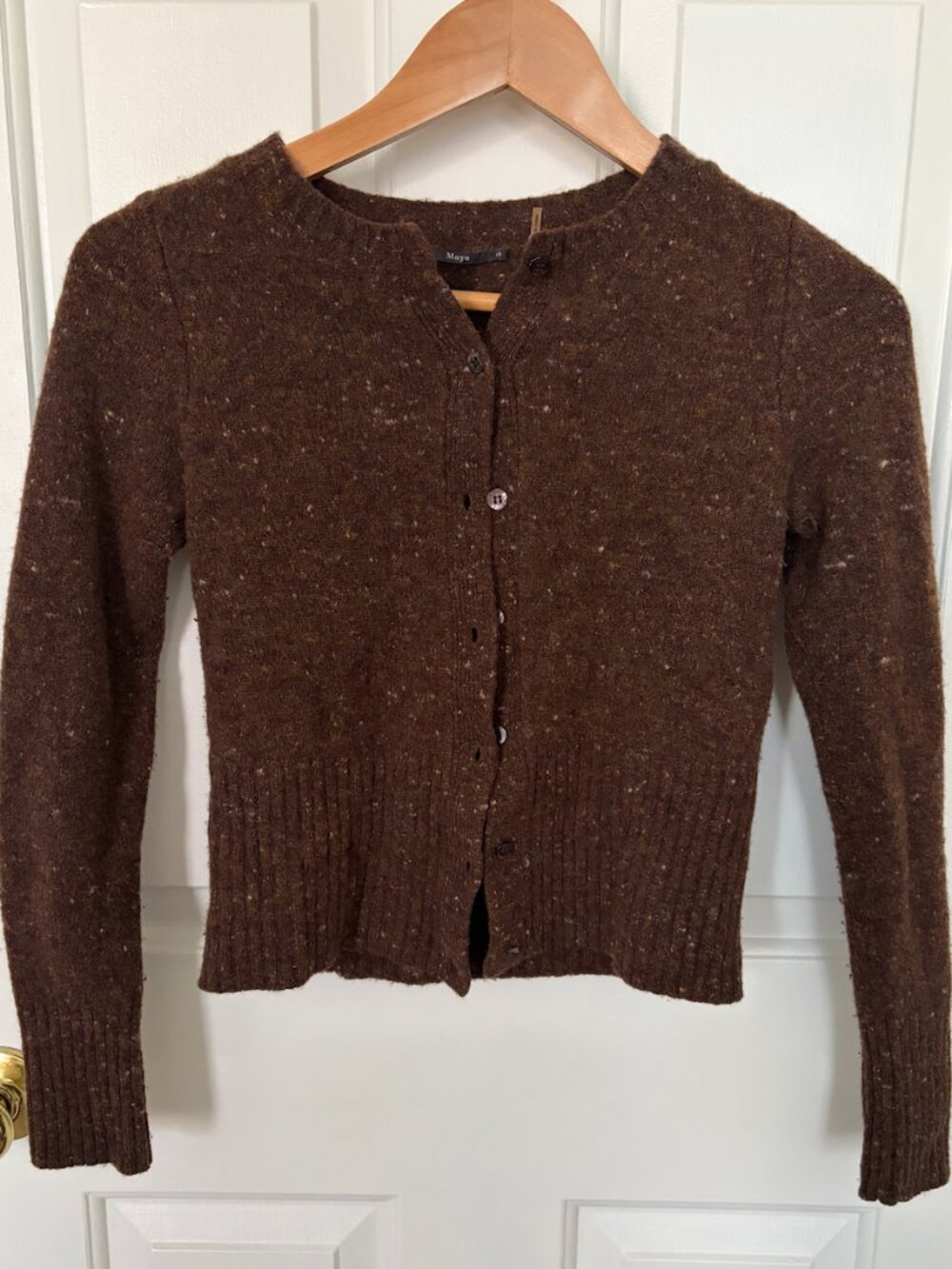 Maya Cropped Brown Cardigan